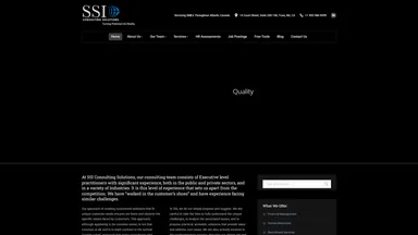 SSI Consulting website screenshot