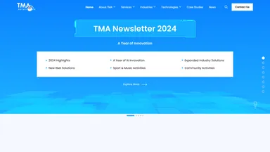TMA SOLUTIONS website screenshot