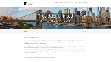 Tresidder Limited website screenshot
