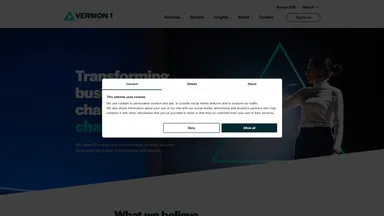 Version 1 website screenshot