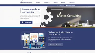 Vertex Consulting website screenshot