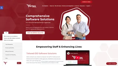 Vertex Systems, Inc website screenshot