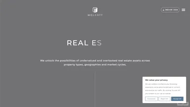 Wolcott Group, LLC. website screenshot