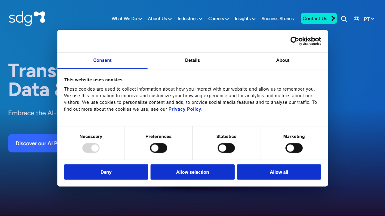 SDG CONSULTING ESPAÑA S.A.U. website screenshot