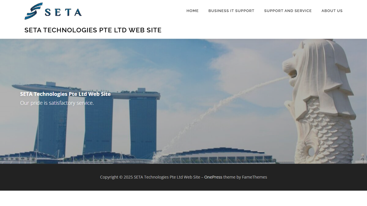 SETA Technologies Pte Ltd website screenshot