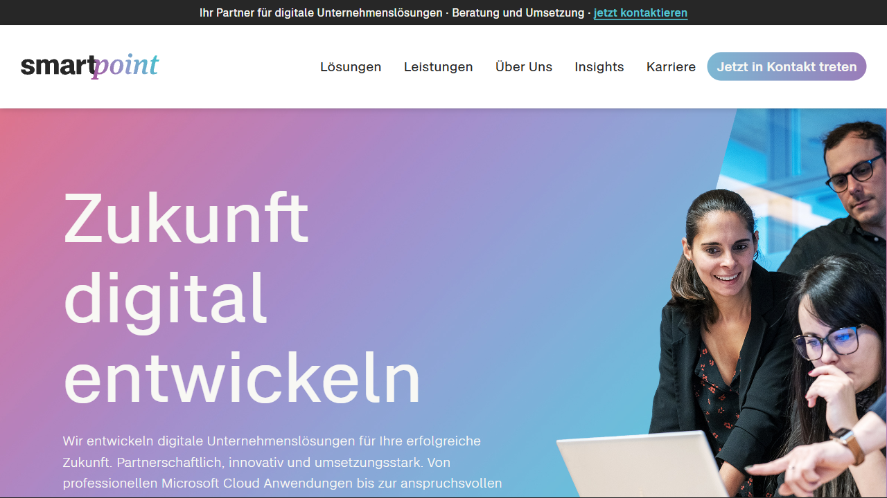 smartpoint dataformers GmbH website screenshot