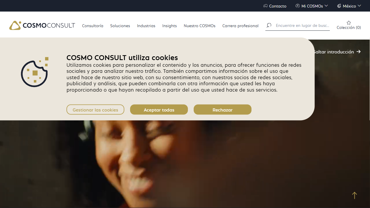 Soluciones Empresariales Cosmo Consult Mexico S.A.P.I de C.V website screenshot