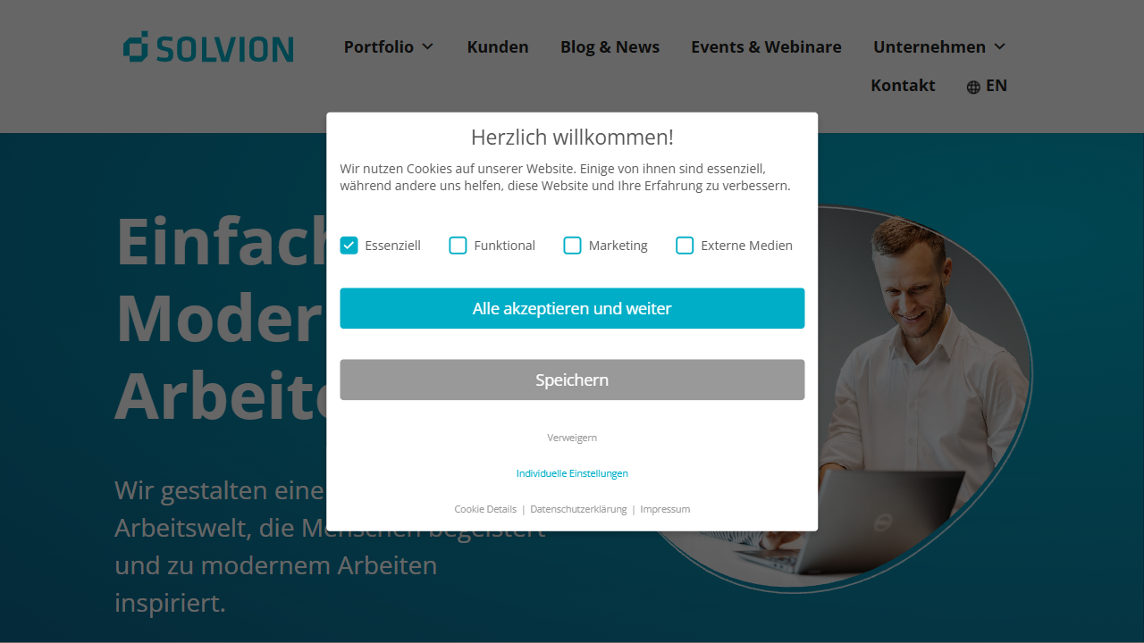 Solvion information management GmbH website screenshot