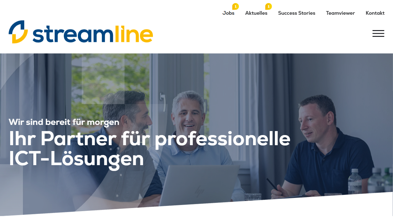 Streamline AG für TelecomSysteme website screenshot