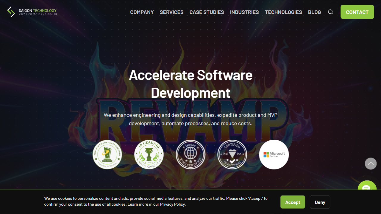 STS SOFTWARE TECHNOLOGY JOINT STOCK COMPANY website screenshot