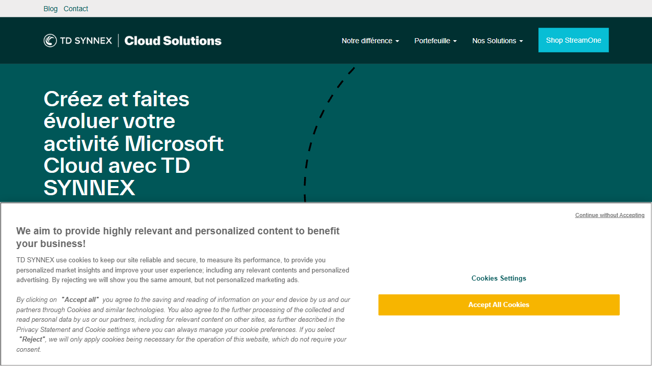 TD SYNNEX France S.A.S. website screenshot