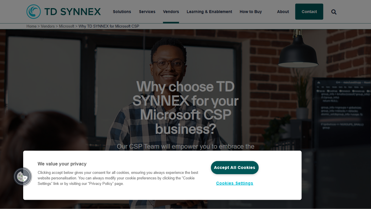 TD SYNNEX UK Limited website screenshot