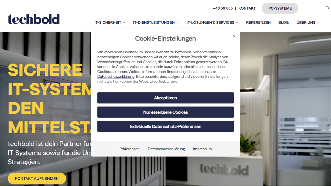 techbold network solutions GmbH website screenshot