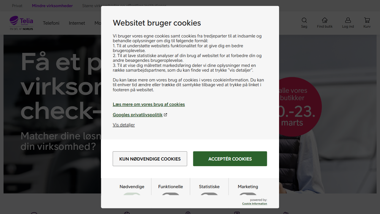 Telia Company AB website screenshot