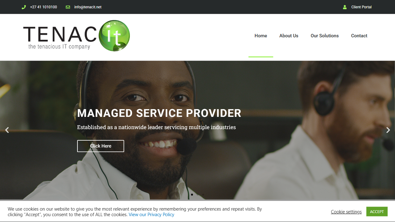 TenacIT Solutions (Pty) Ltd website screenshot