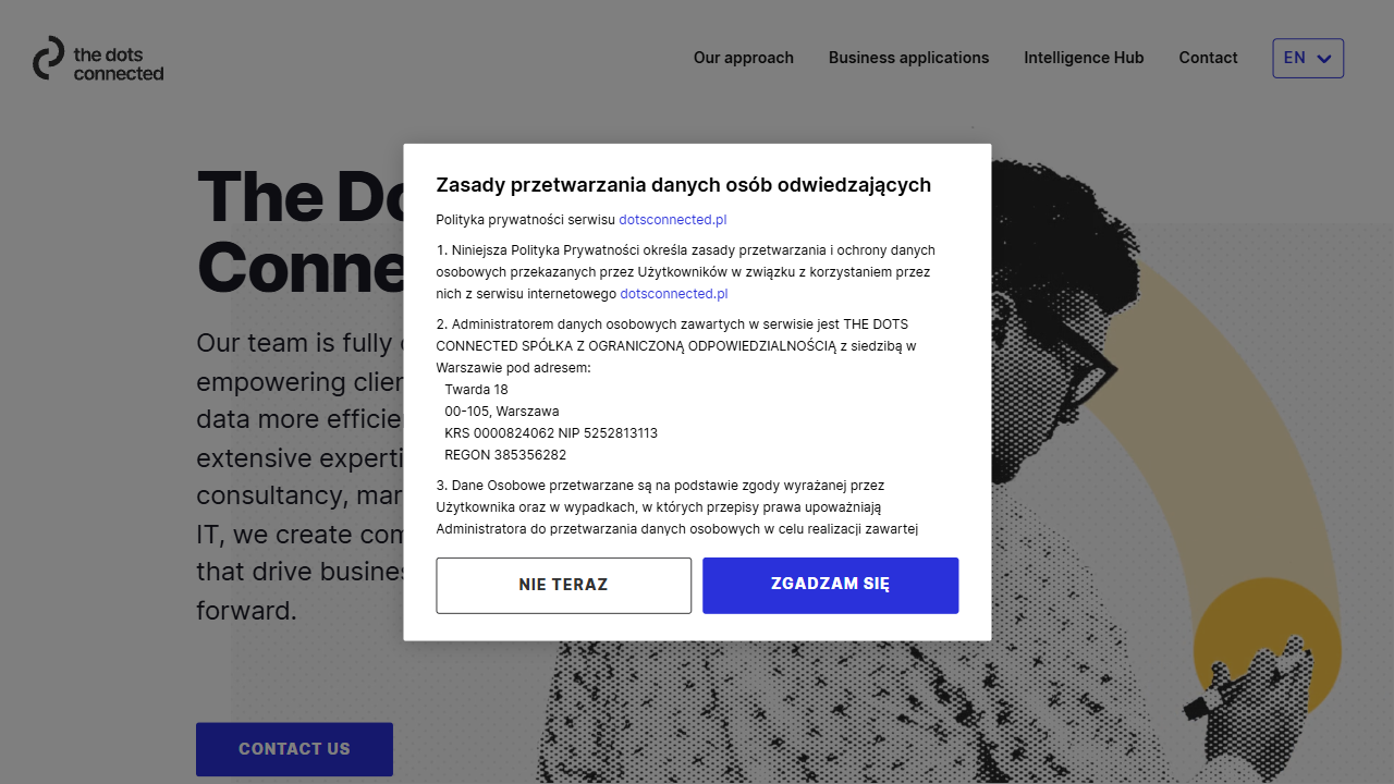 The Dots Connected Sp. z o.o. website screenshot