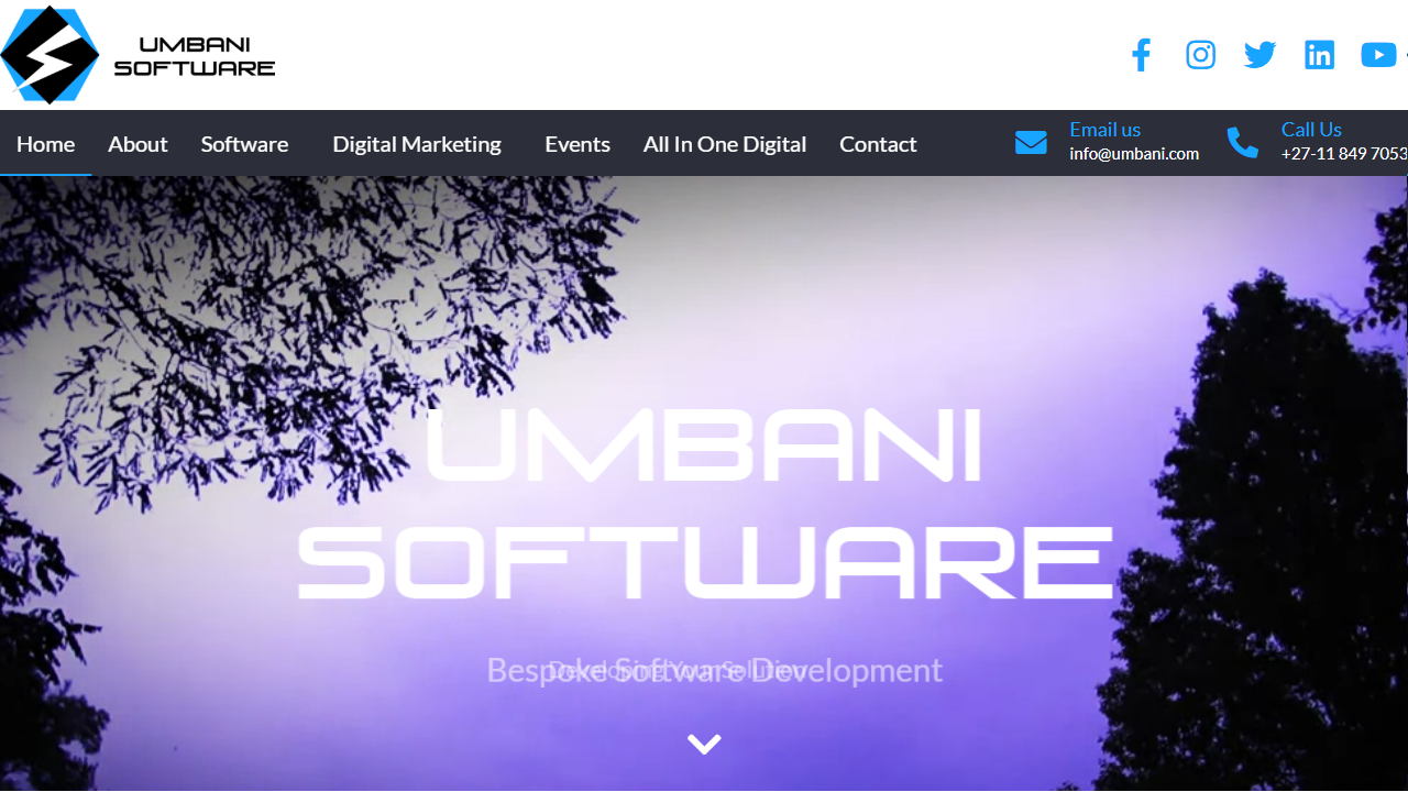 Umbani Software CC website screenshot