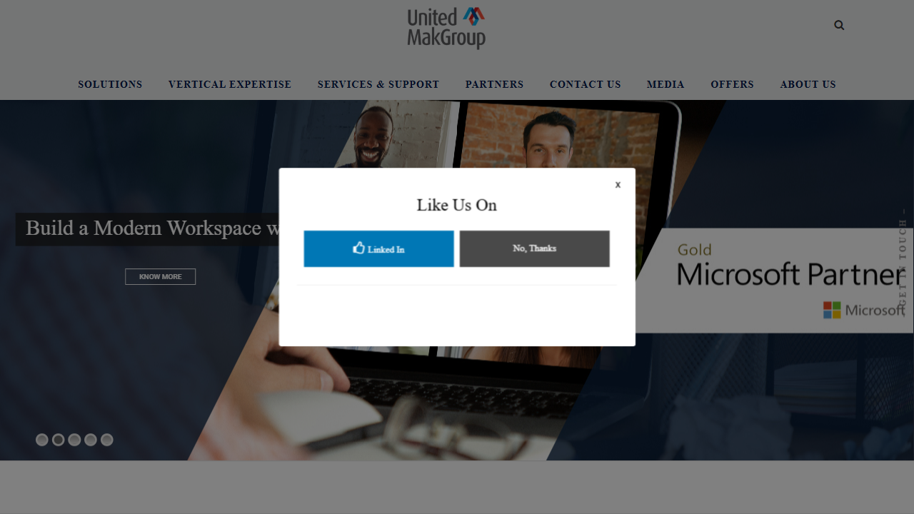 United Makgroup Technologies L.L.C website screenshot