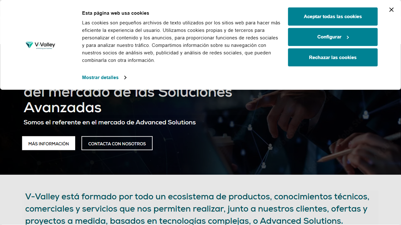 V-Valley Advanced Solutions España S.A.U website screenshot